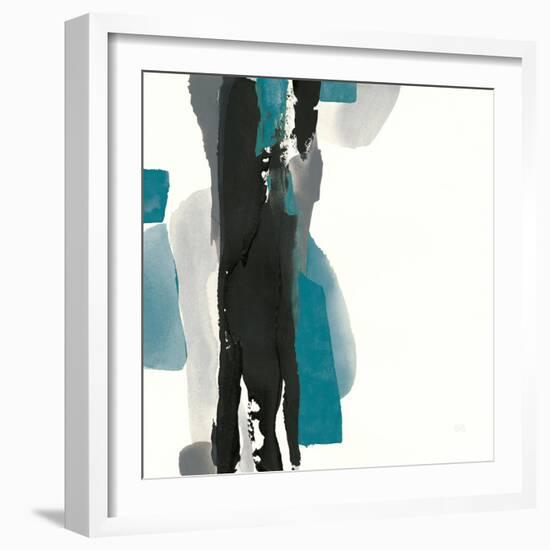 Black and Teal II-Chris Paschke-Framed Art Print