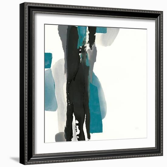 Black and Teal II-Chris Paschke-Framed Art Print