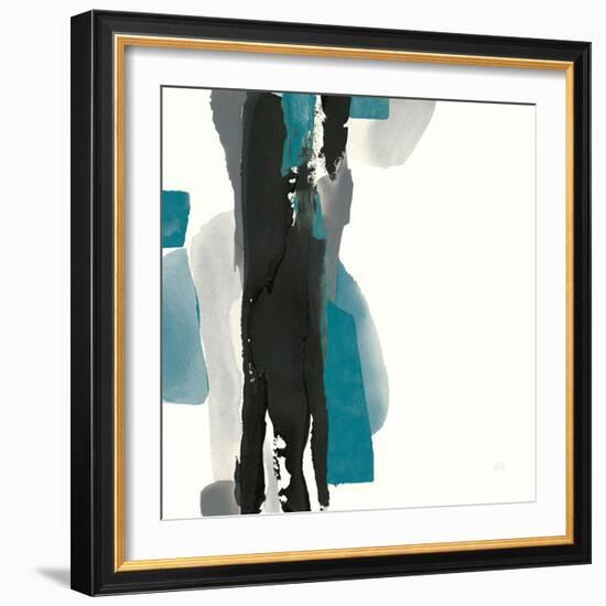 Black and Teal II-Chris Paschke-Framed Art Print