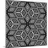 Black And White 3D Cubes Illustration - Escher Style-Kamira-Mounted Art Print