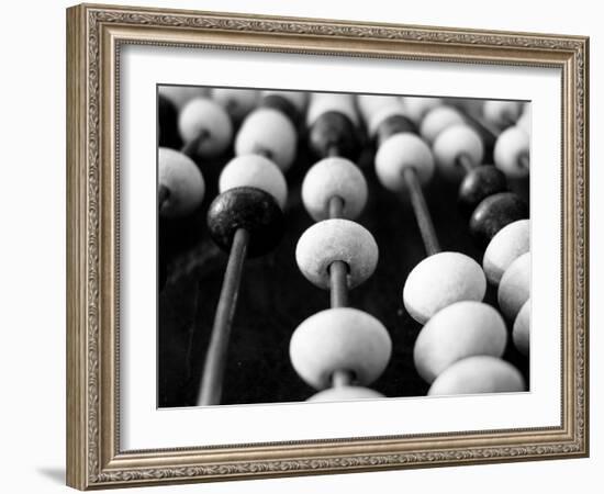 Black And White Abacus-mrvalography-Framed Photographic Print