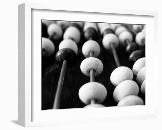 Black And White Abacus-mrvalography-Framed Photographic Print