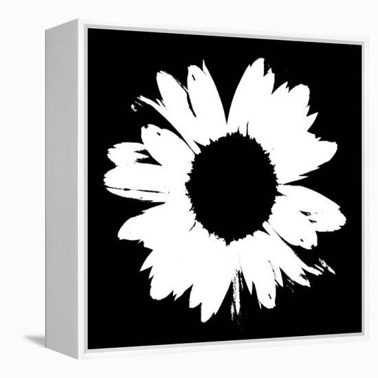 Black And White Abstract Daisy II-Ruth Palmer-Framed Stretched Canvas