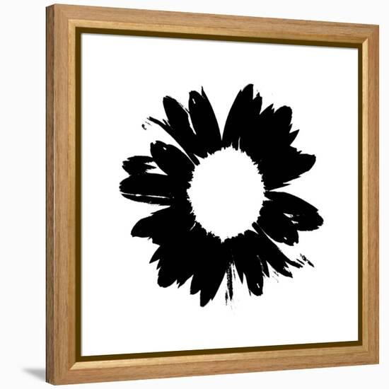 Black And White Abstract Daisy-Ruth Palmer-Framed Stretched Canvas