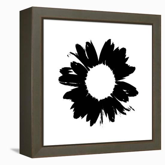 Black And White Abstract Daisy-Ruth Palmer-Framed Stretched Canvas
