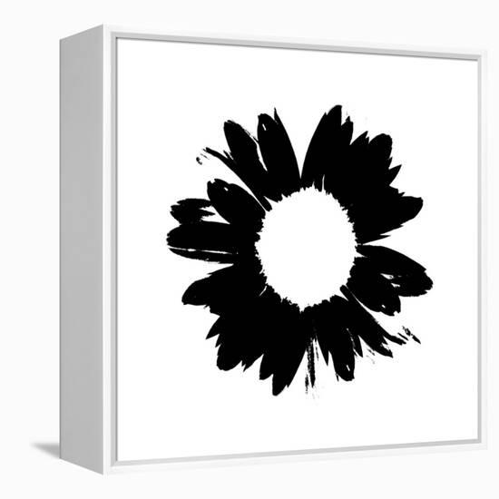 Black And White Abstract Daisy-Ruth Palmer-Framed Stretched Canvas