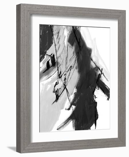 Black and White Abstract II-Robin Maria-Framed Art Print