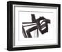 Black and White Abstract Painting 1-Jaime Derringer-Framed Giclee Print