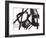 Black and White Abstract Painting 3-Jaime Derringer-Framed Giclee Print