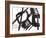 Black and White Abstract Painting 3-Jaime Derringer-Framed Giclee Print