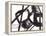 Black and White Abstract Painting 3-Jaime Derringer-Framed Premier Image Canvas