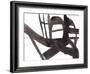 Black and White Abstract Painting 4-Jaime Derringer-Framed Giclee Print