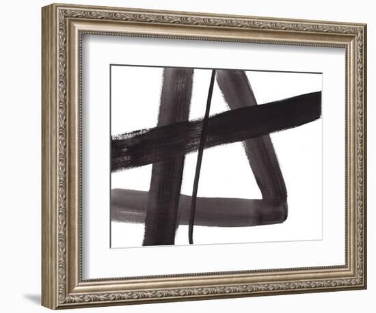Black and White Abstract Painting 5-Jaime Derringer-Framed Giclee Print