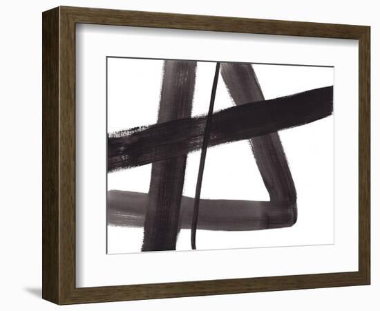 Black and White Abstract Painting 5-Jaime Derringer-Framed Giclee Print