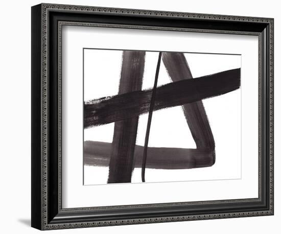 Black and White Abstract Painting 5-Jaime Derringer-Framed Giclee Print