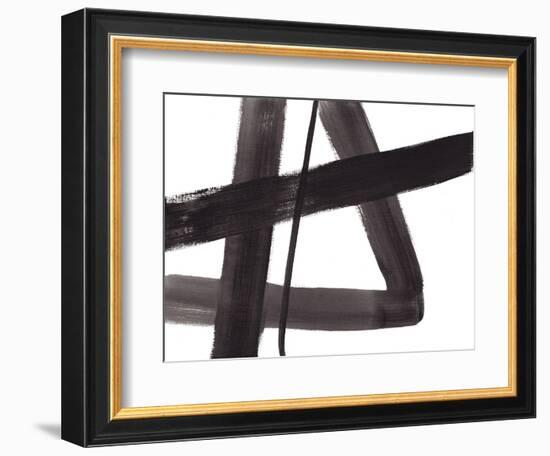 Black and White Abstract Painting 5-Jaime Derringer-Framed Giclee Print