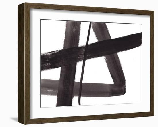 Black and White Abstract Painting 5-Jaime Derringer-Framed Giclee Print