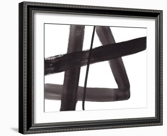 Black and White Abstract Painting 5-Jaime Derringer-Framed Giclee Print