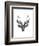 Black And White Aged Deer Mate-Jace Grey-Framed Art Print