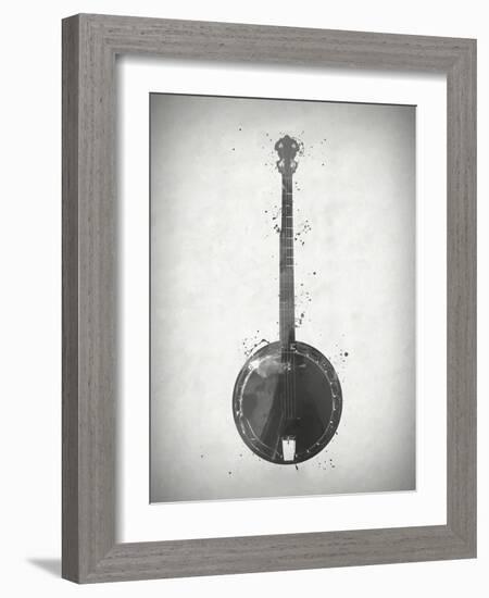 Black and White Banjo-Dan Sproul-Framed Art Print