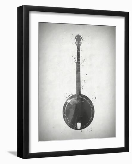 Black and White Banjo-Dan Sproul-Framed Art Print