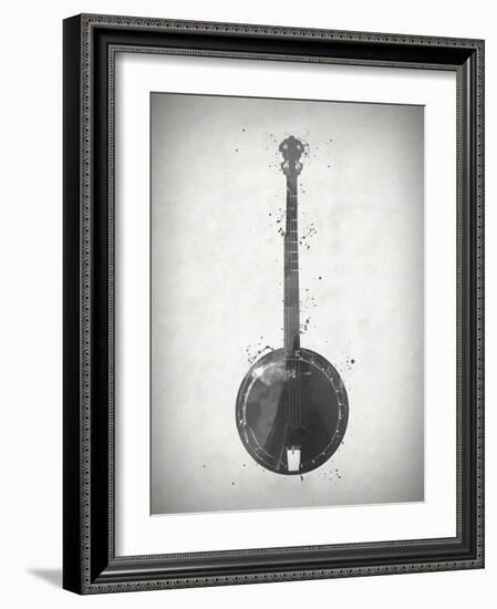 Black and White Banjo-Dan Sproul-Framed Art Print