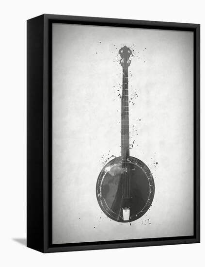 Black and White Banjo-Dan Sproul-Framed Stretched Canvas