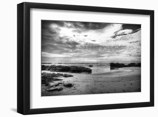 Black and White Beach-Nish Nalbandian-Framed Art Print