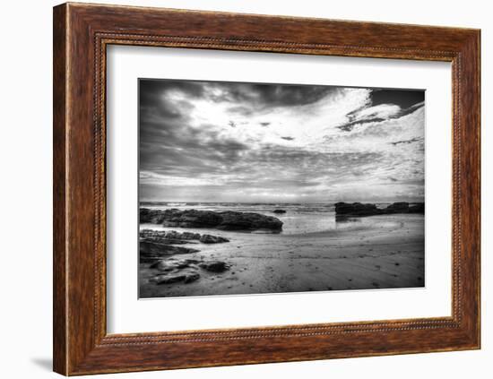 Black and White Beach-Nish Nalbandian-Framed Art Print