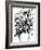 Black and White Bouquet 1-Filippo Ioco-Framed Art Print