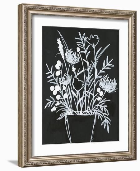 Black and White Bouquet 2-Filippo Ioco-Framed Art Print