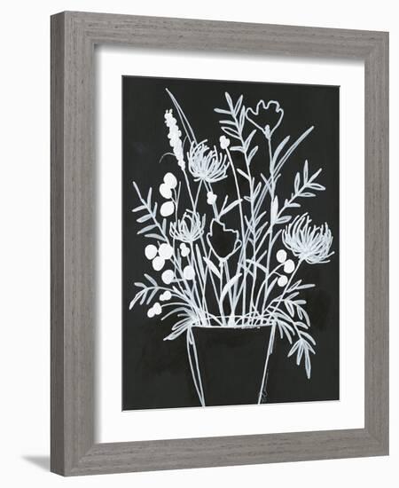 Black and White Bouquet 2-Filippo Ioco-Framed Art Print