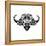 Black and White Buffalo Mesh-Lisa Kroll-Framed Stretched Canvas