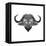 Black and White Buffalo Mesh-Lisa Kroll-Framed Stretched Canvas