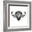 Black and White Buffalo Mesh-Lisa Kroll-Framed Art Print