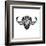 Black and White Buffalo Mesh-Lisa Kroll-Framed Art Print