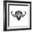 Black and White Buffalo Mesh-Lisa Kroll-Framed Art Print