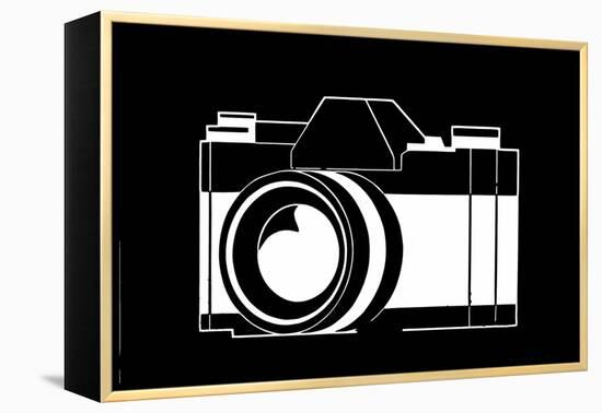 Black and White Camera-null-Framed Stretched Canvas