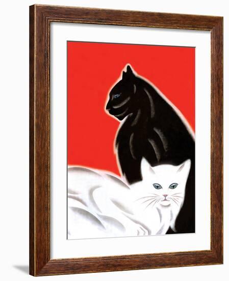 Black and White Cat-Frank Mcintosh-Framed Art Print