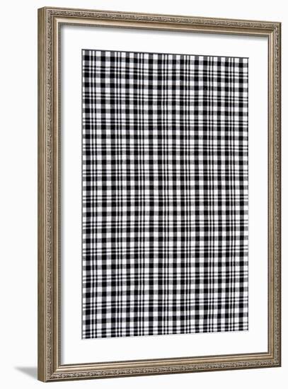 Black And White Checkered Cloth-RuslanOmega-Framed Art Print