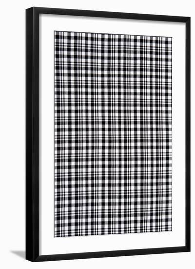 Black And White Checkered Cloth-RuslanOmega-Framed Art Print