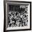 Black and White Children Playing in School Playground-Peter Stackpole-Framed Photographic Print