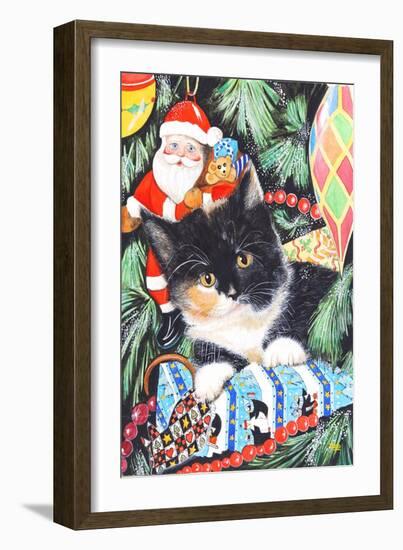 Black and White Christmas Kitten-Tony Todd-Framed Giclee Print
