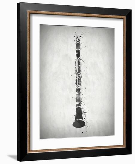 Black and White Clarinet-Dan Sproul-Framed Art Print