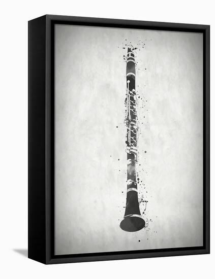 Black and White Clarinet-Dan Sproul-Framed Stretched Canvas