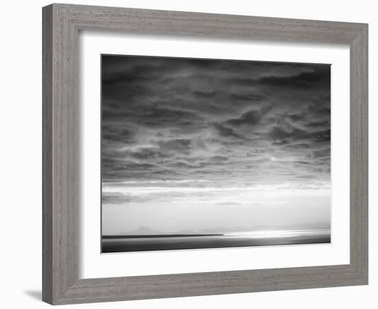 Black and white cloud formatio-Savanah Plank-Framed Photo