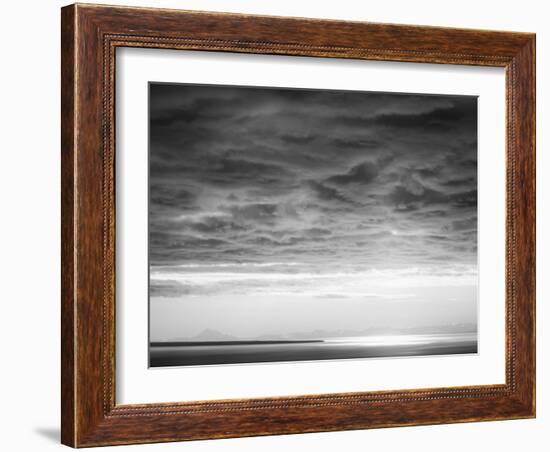 Black and white cloud formatio-Savanah Plank-Framed Photo