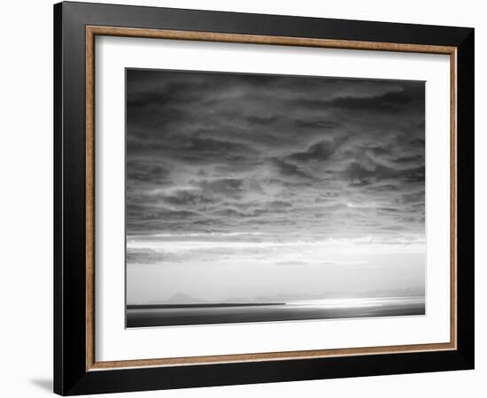 Black and white cloud formatio-Savanah Plank-Framed Photo