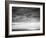 Black and white cloud formatio-Savanah Plank-Framed Photo