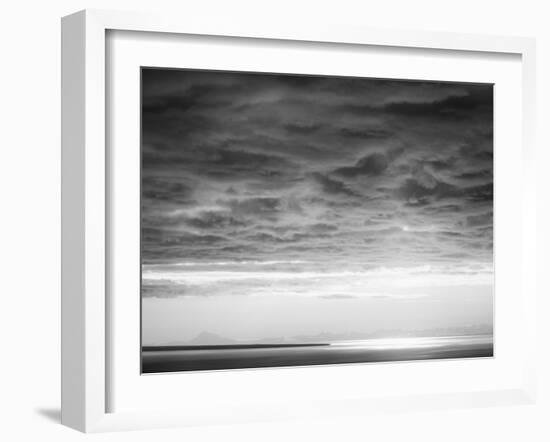 Black and white cloud formatio-Savanah Plank-Framed Photo